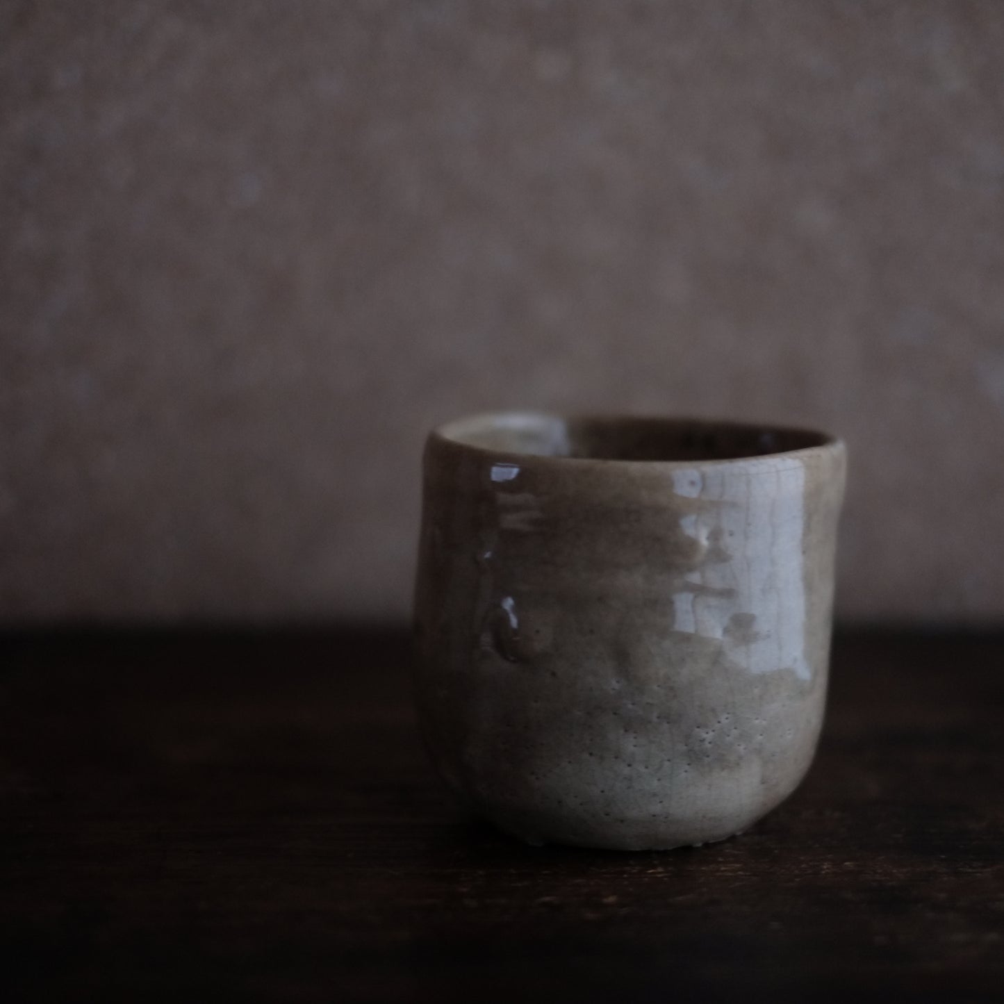 李朝 雨漏筒茶碗 (李朝朝鮮時代)