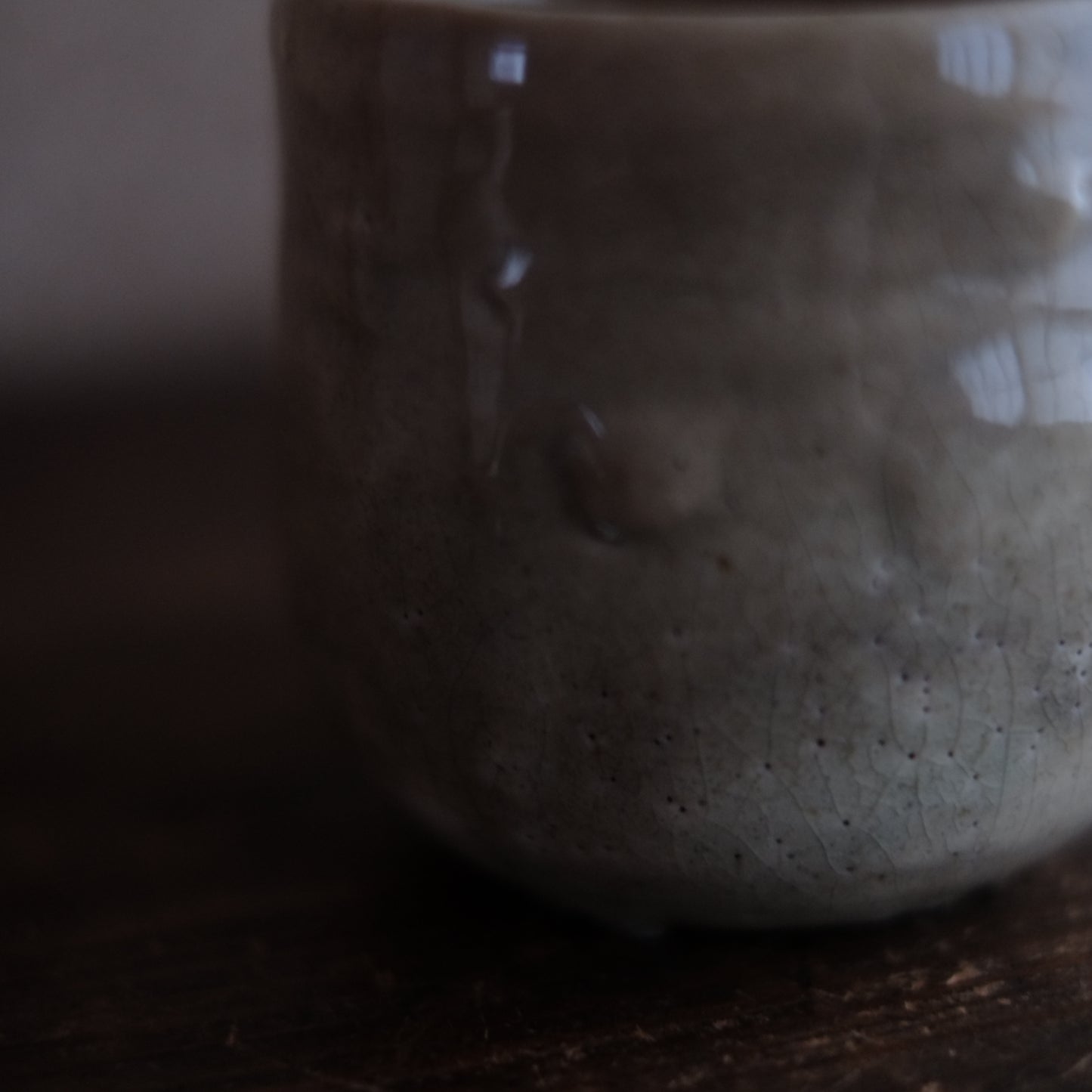 李朝 雨漏筒茶碗 (李朝朝鮮時代)