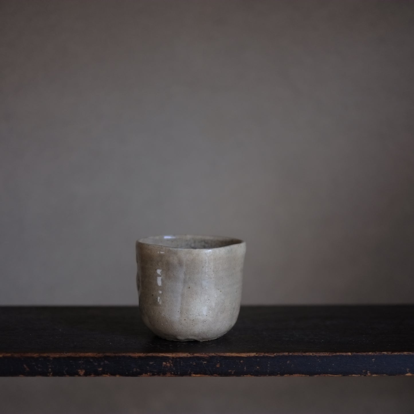 李朝 雨漏筒茶碗 (李朝朝鮮時代)
