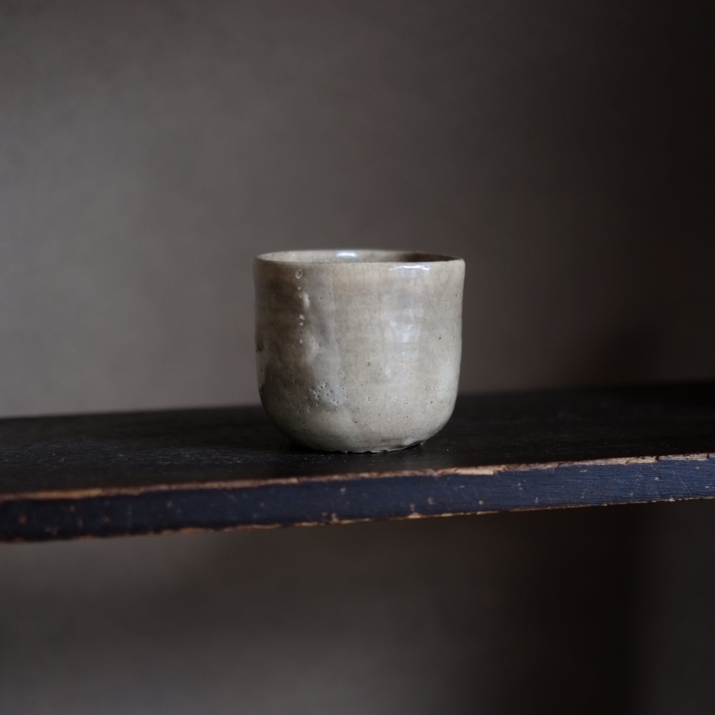 李朝 雨漏筒茶碗 (李朝朝鮮時代)