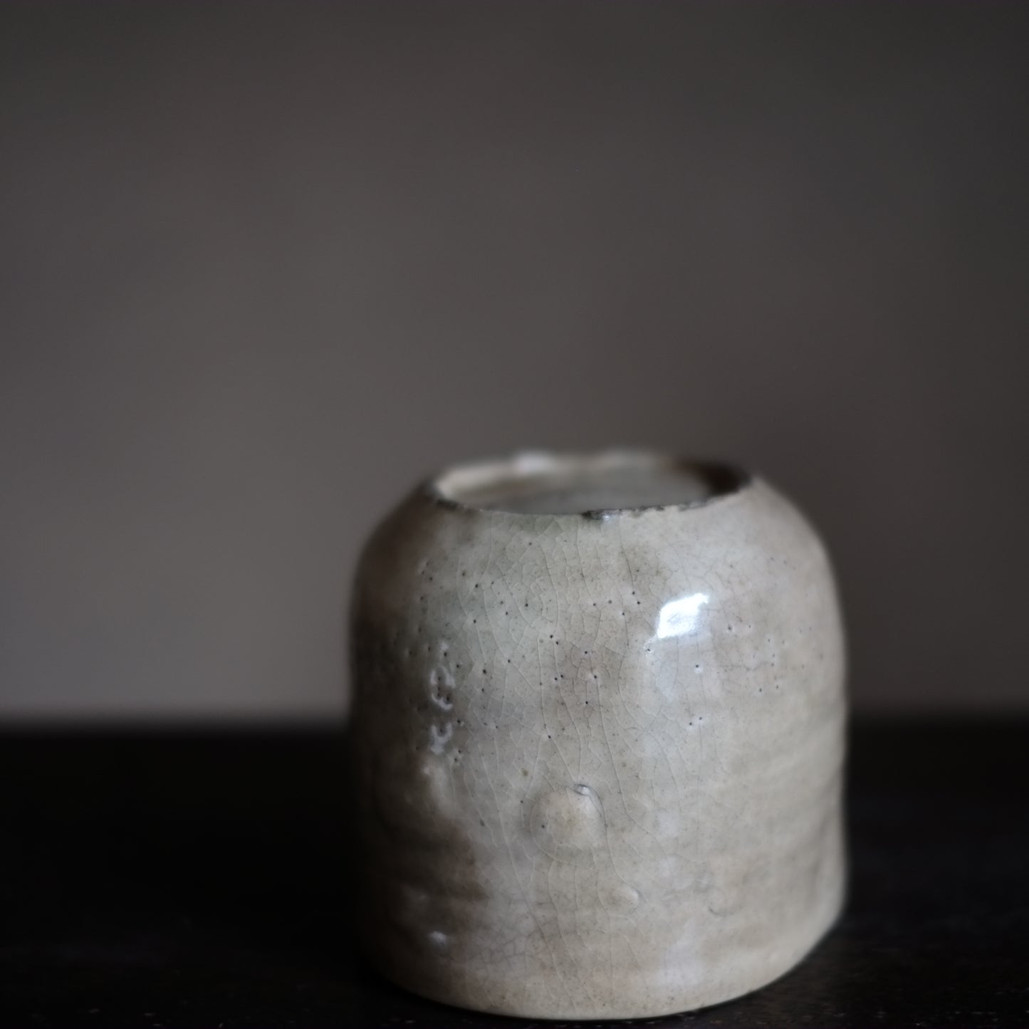李朝 雨漏筒茶碗 (李朝朝鮮時代)