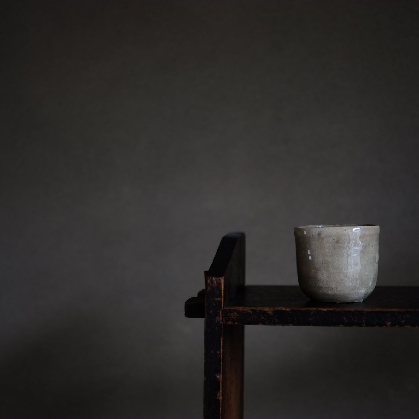 李朝 雨漏筒茶碗 (李朝朝鮮時代)
