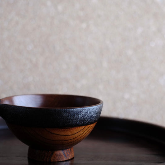 時代 デッドストック 布着木地塗片口(20世紀)