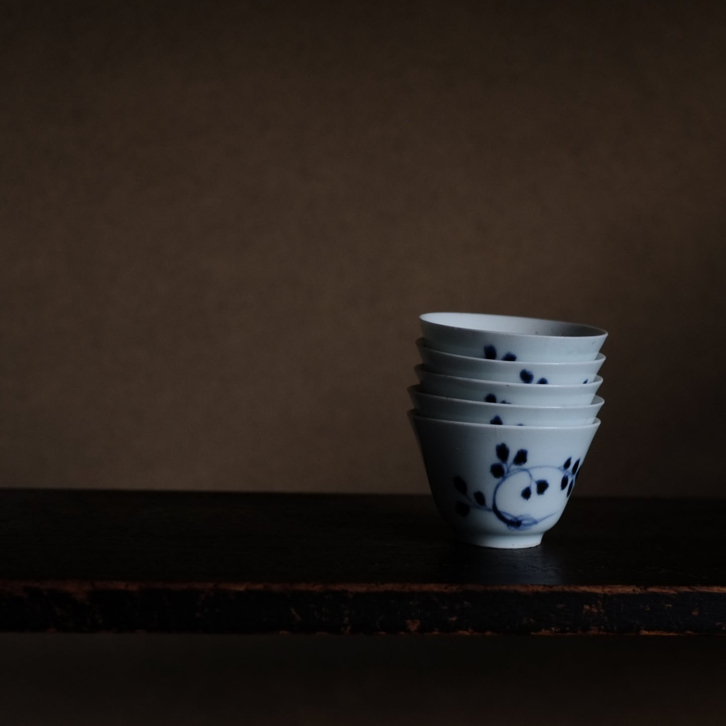 古伊万里 草文 猪口 煎茶碗 (江戸時代)