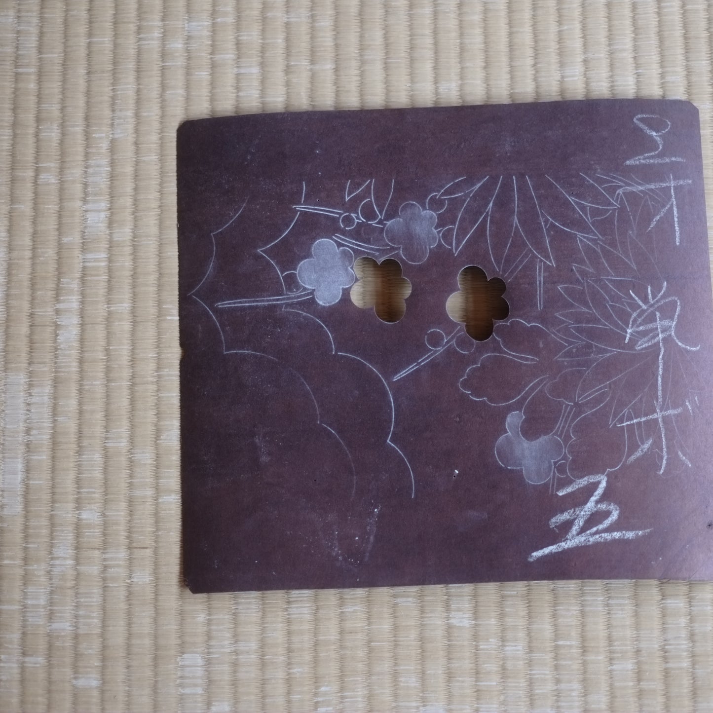 時代 下絵彫伊勢型紙 A