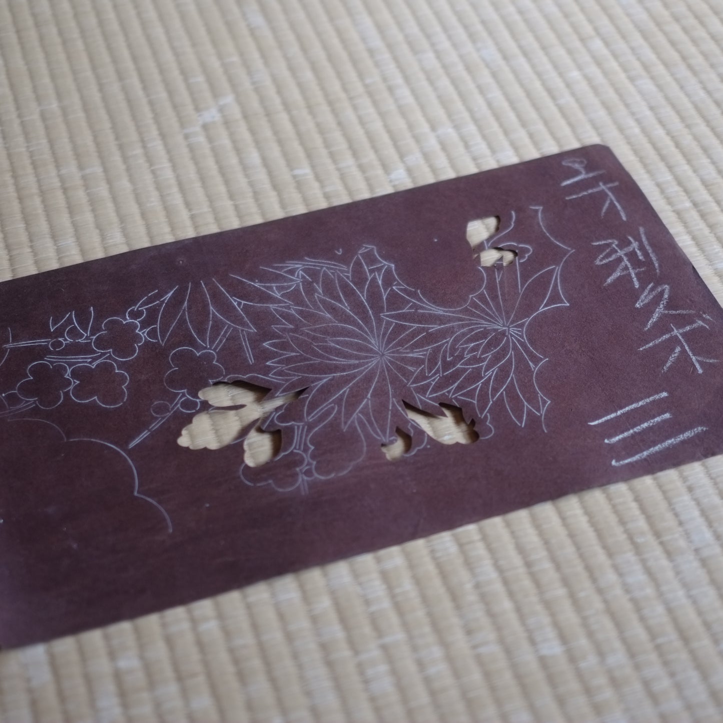時代 下絵彫伊勢型紙 E