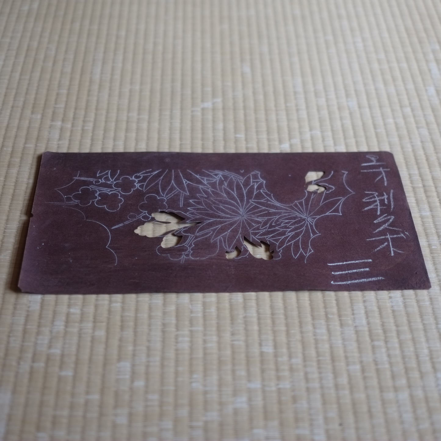 時代 下絵彫伊勢型紙 E