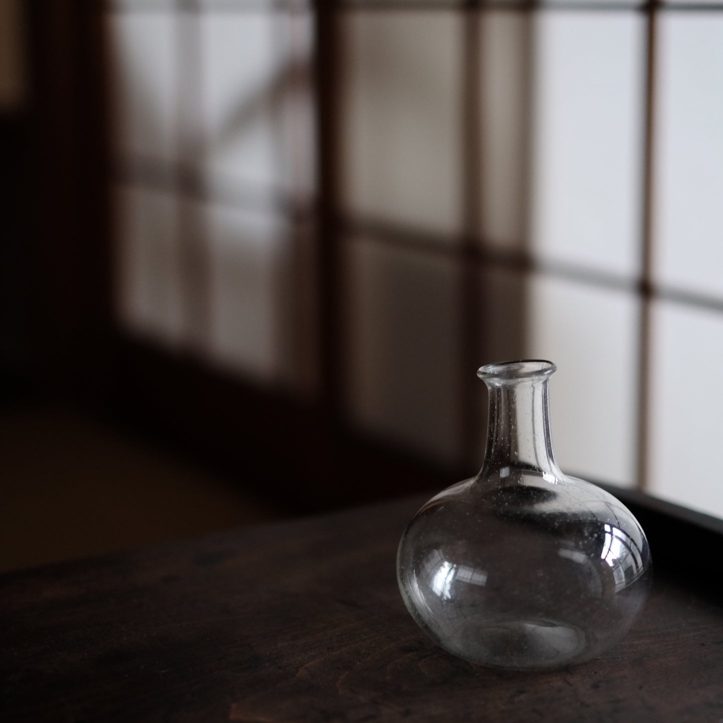 時代 型吹きガラス 徳利 (明治-大正期頃)