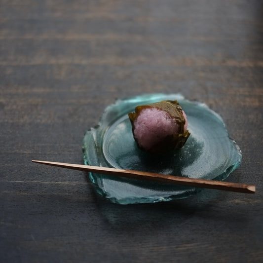 川揚り 時代ガラス 平皿残欠