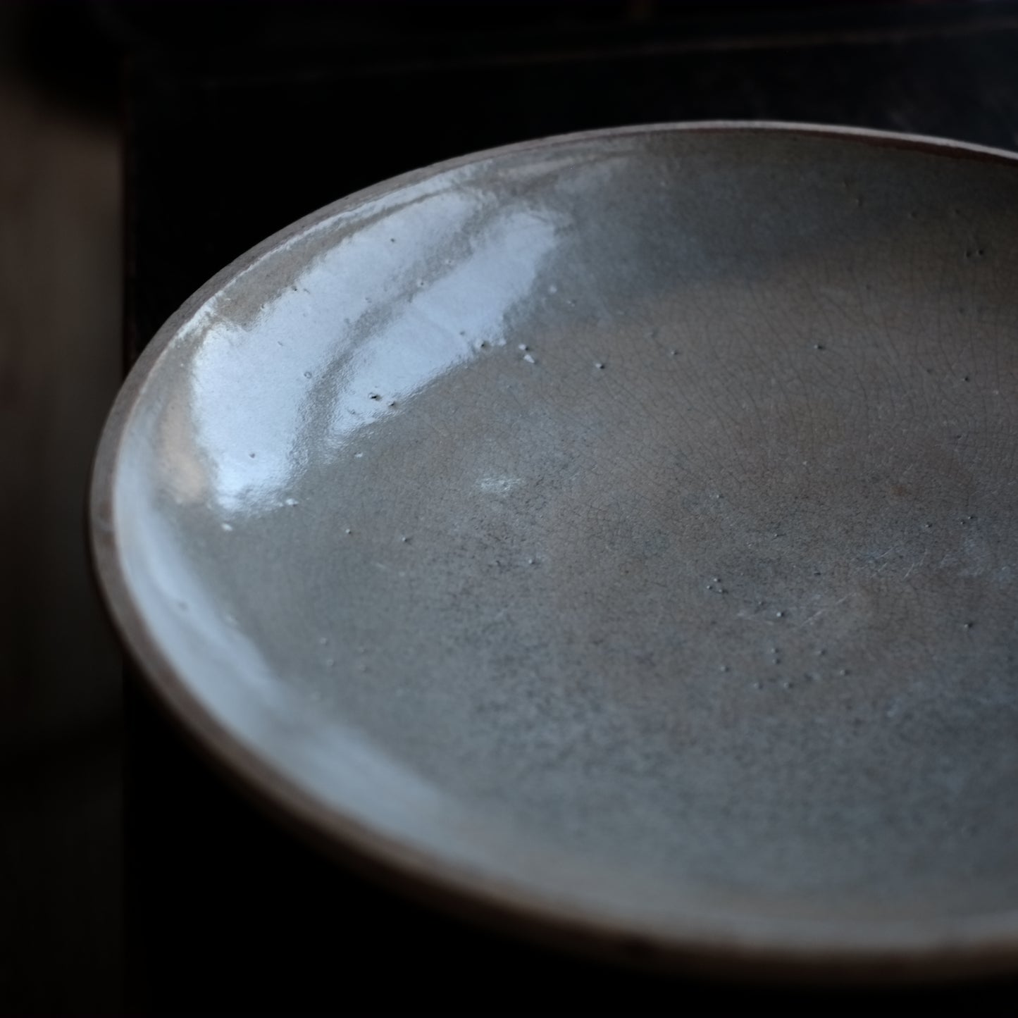 時代 御本手 灰釉石皿 (19世紀)