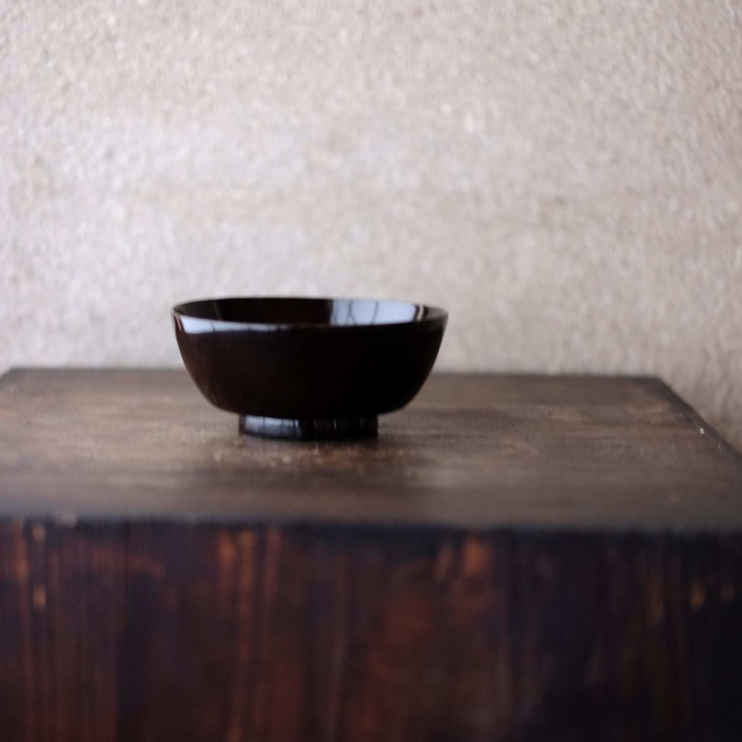 時代 布着黒漆塗 四つ椀 (19世紀)