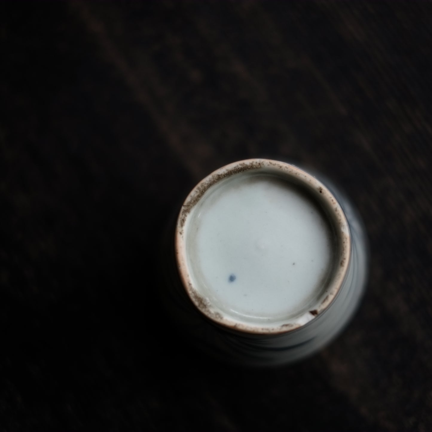 古伊万里 初期手 くらわんか 菖蒲文蕎麦猪口(江戸中期頃)