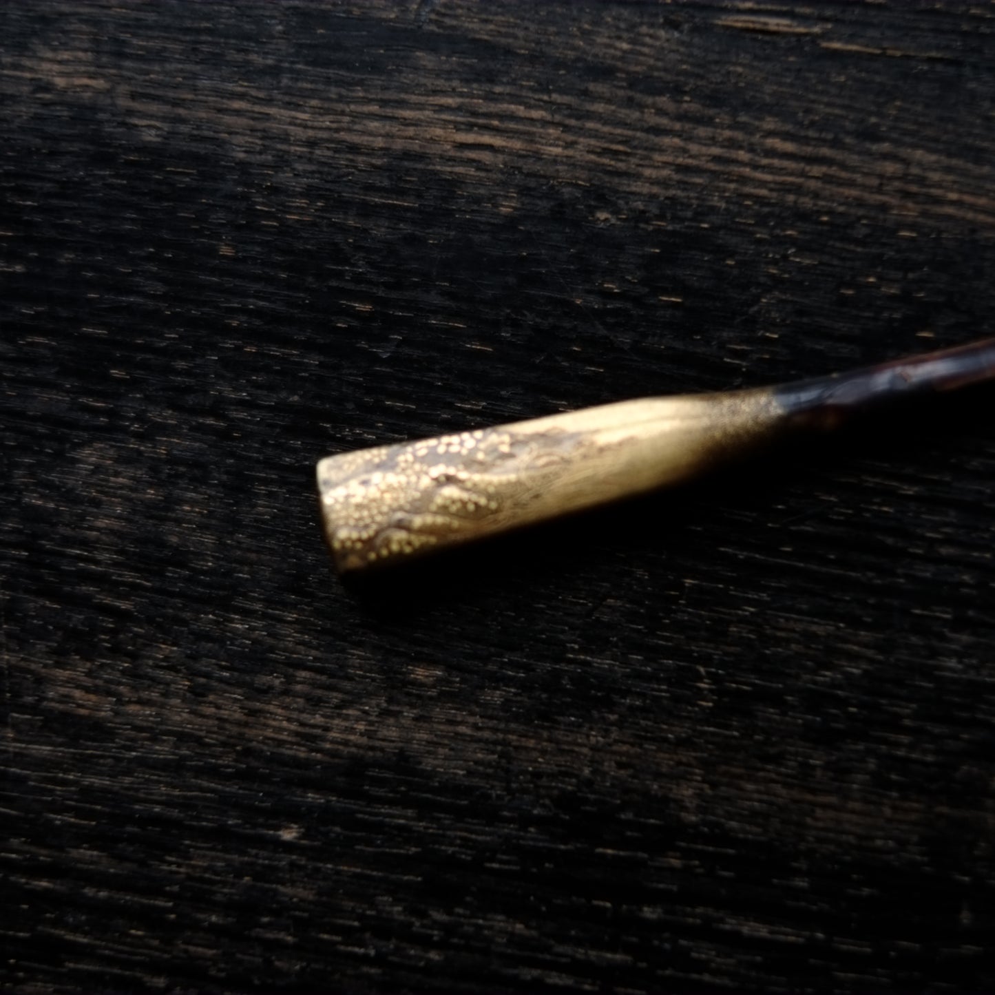 時代 梨地切金山水文蒔絵 櫛・笄 (明治時代)
