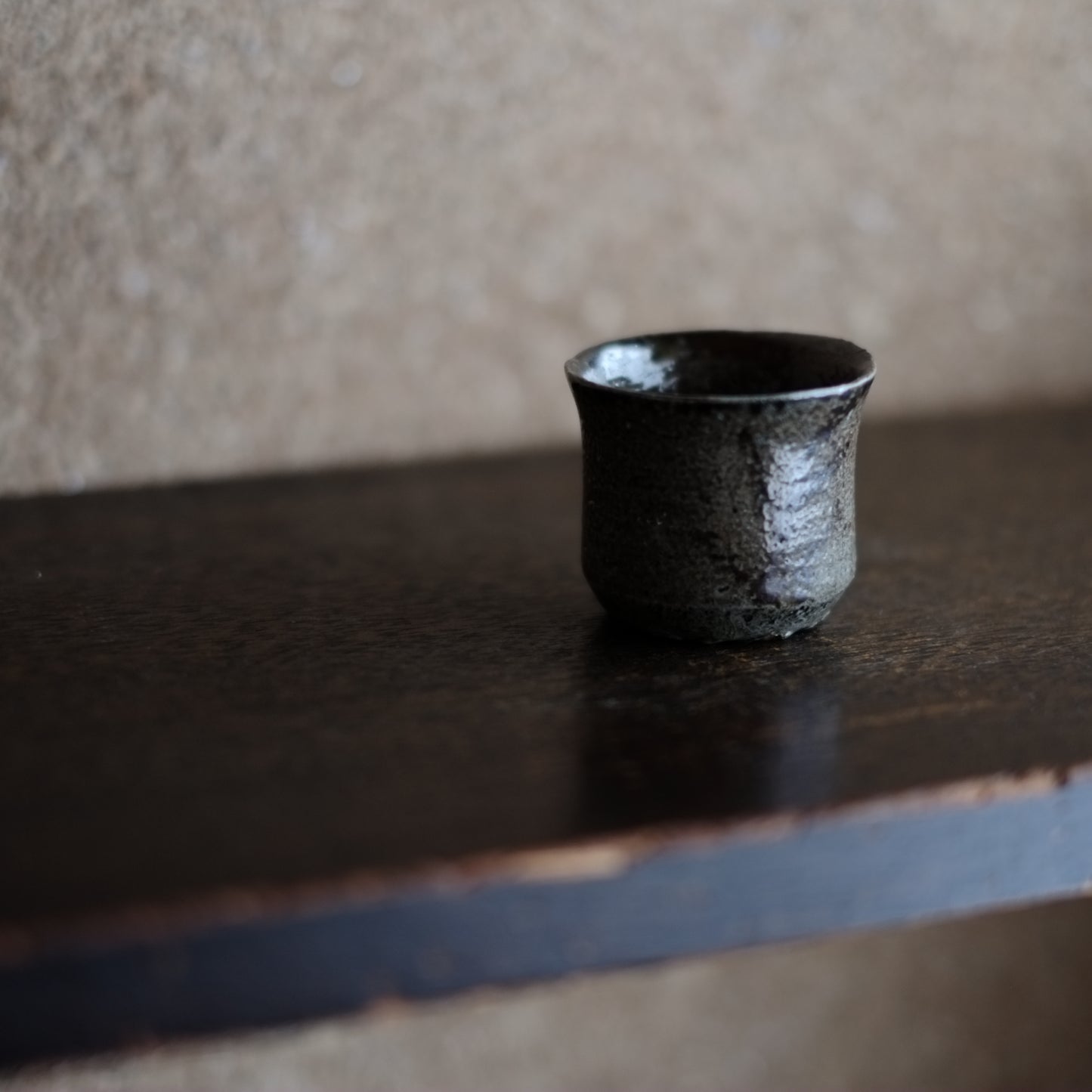 時代 皮鯨鉄絵 ぐい呑 筒盃(昭和期)
