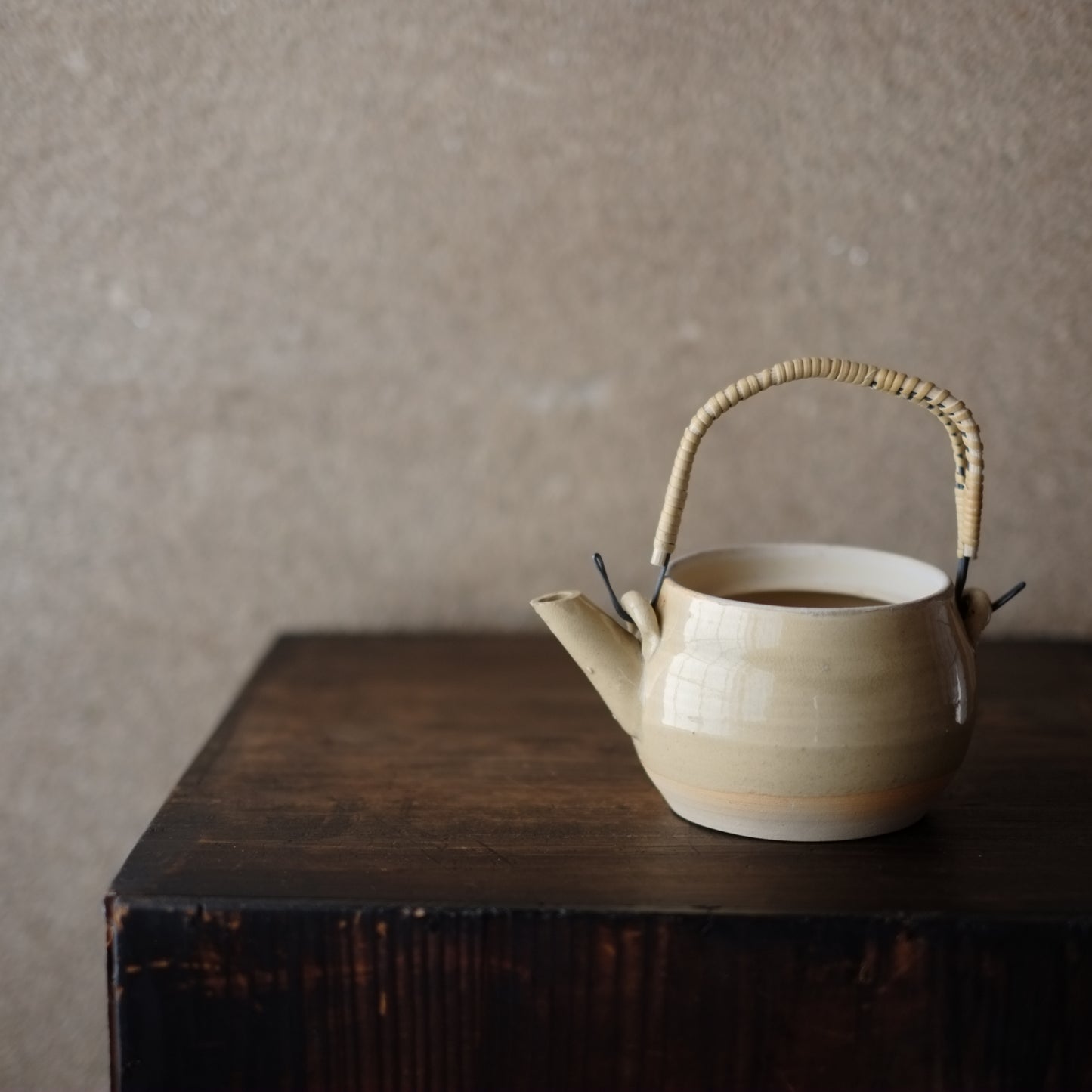 時代 灰釉土瓶 茶急須 (戦前頃)