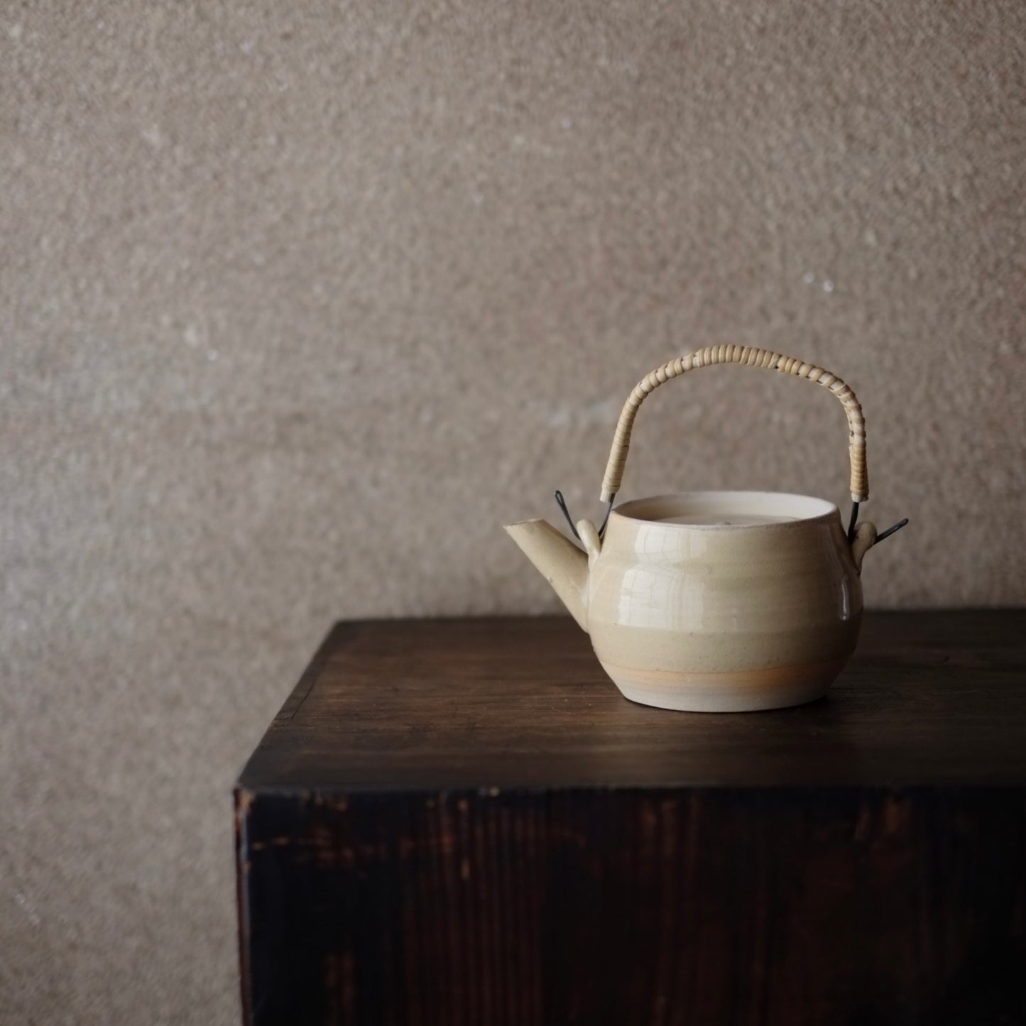 時代 灰釉土瓶 茶急須 (戦前頃)