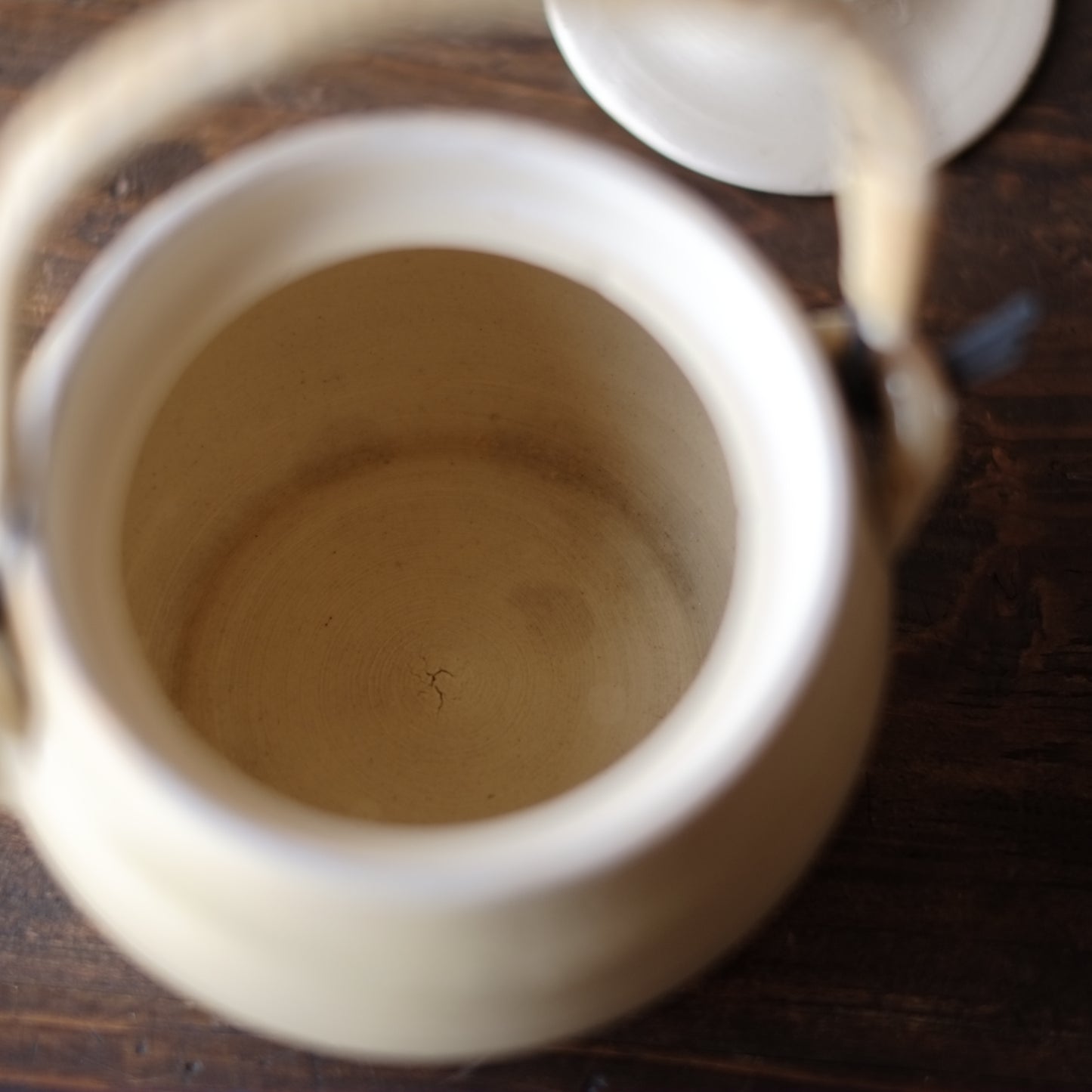 時代 灰釉土瓶 茶急須 (戦前頃)