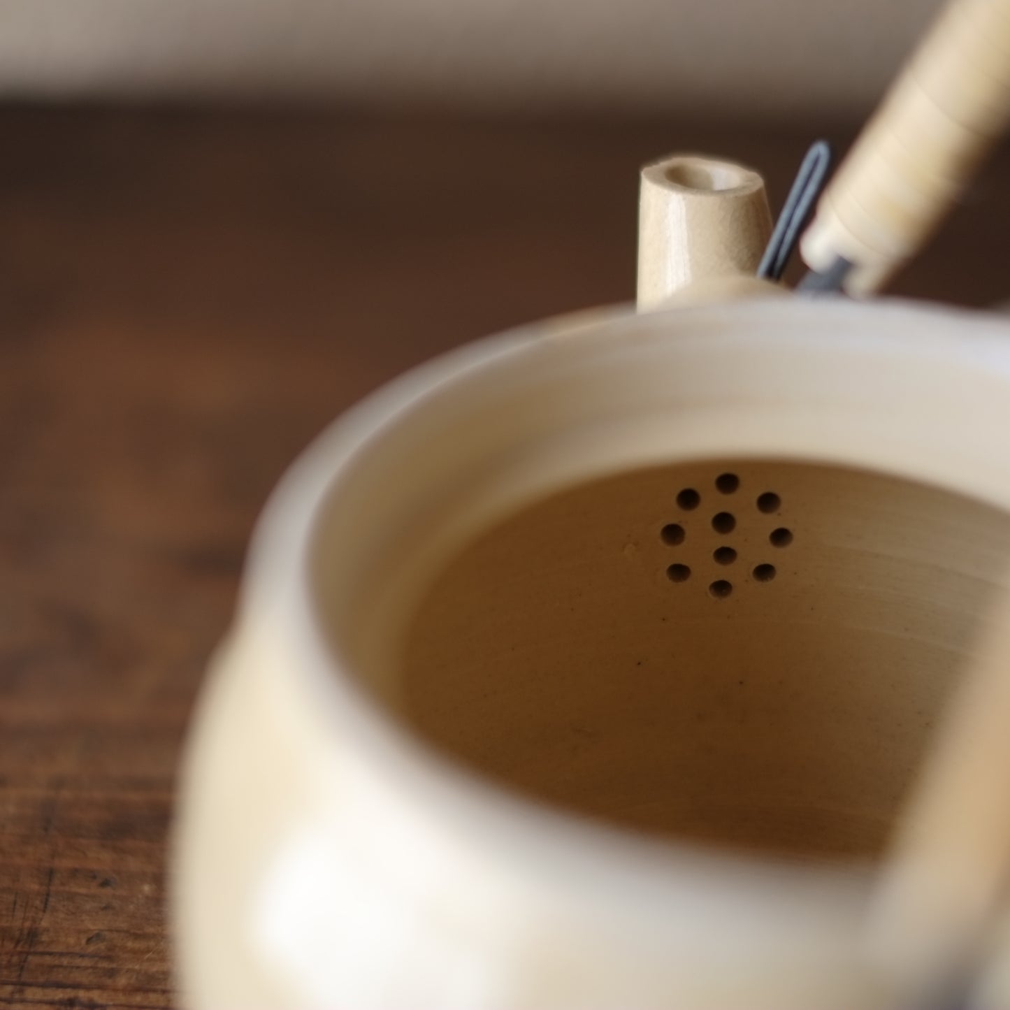 時代 灰釉土瓶 茶急須 (戦前頃)