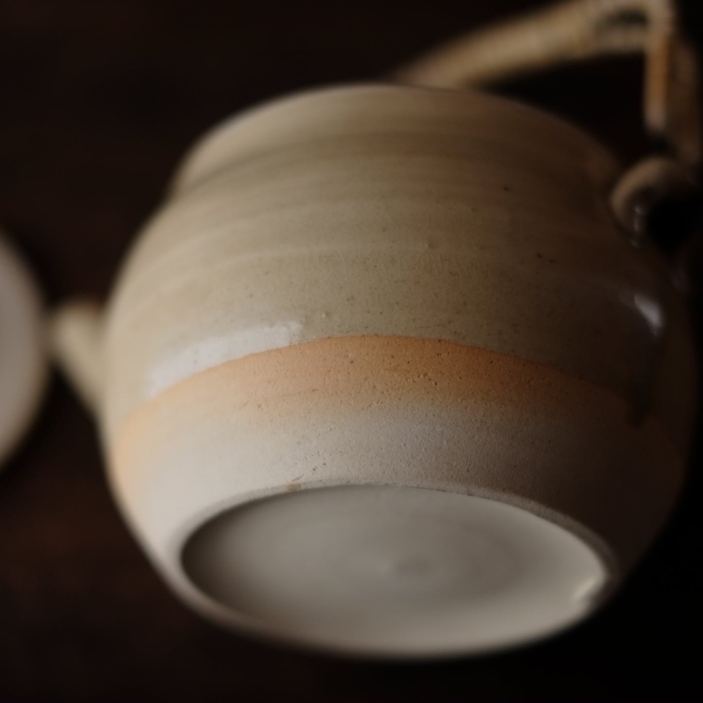 時代 灰釉土瓶 茶急須 (戦前頃)