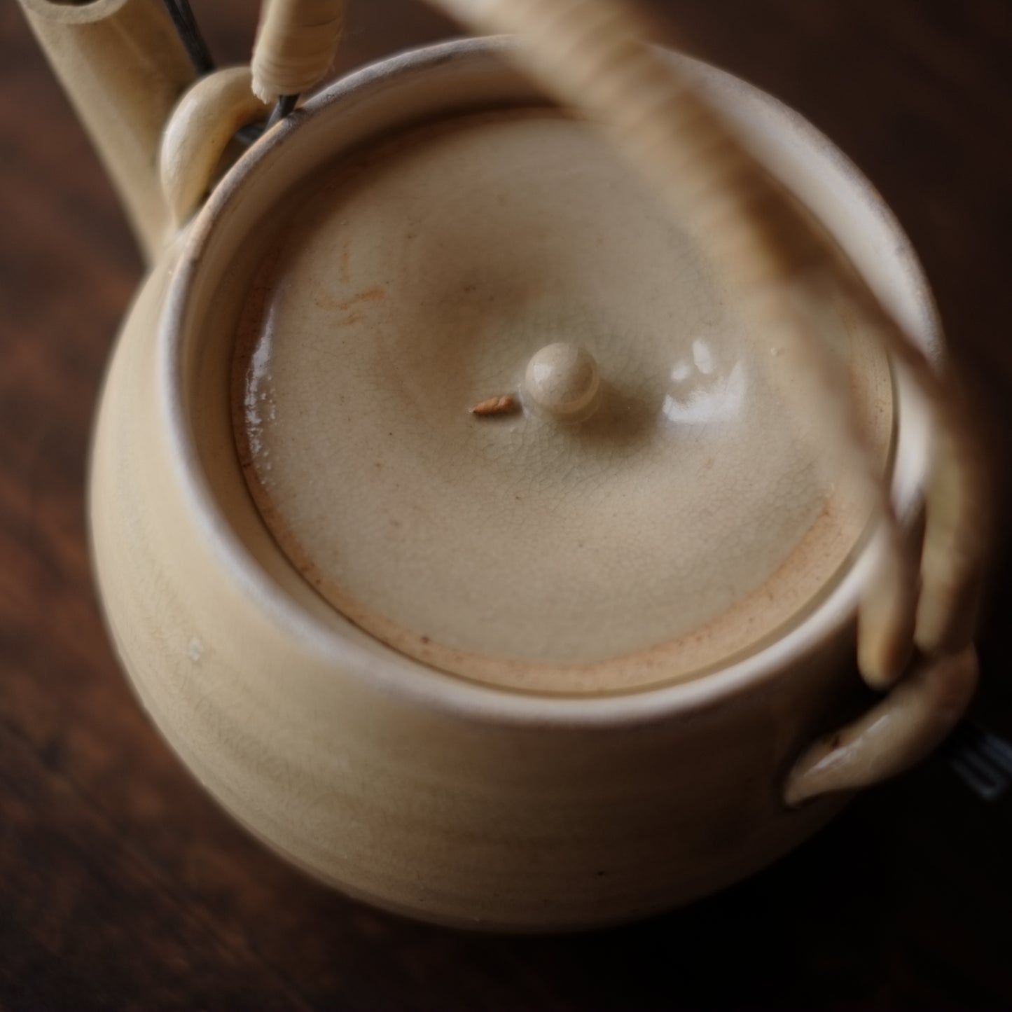 時代 灰釉土瓶 茶急須 (戦前頃)