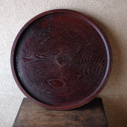 雰囲気の佳い 栗 木地盆 (明治-大正期頃)