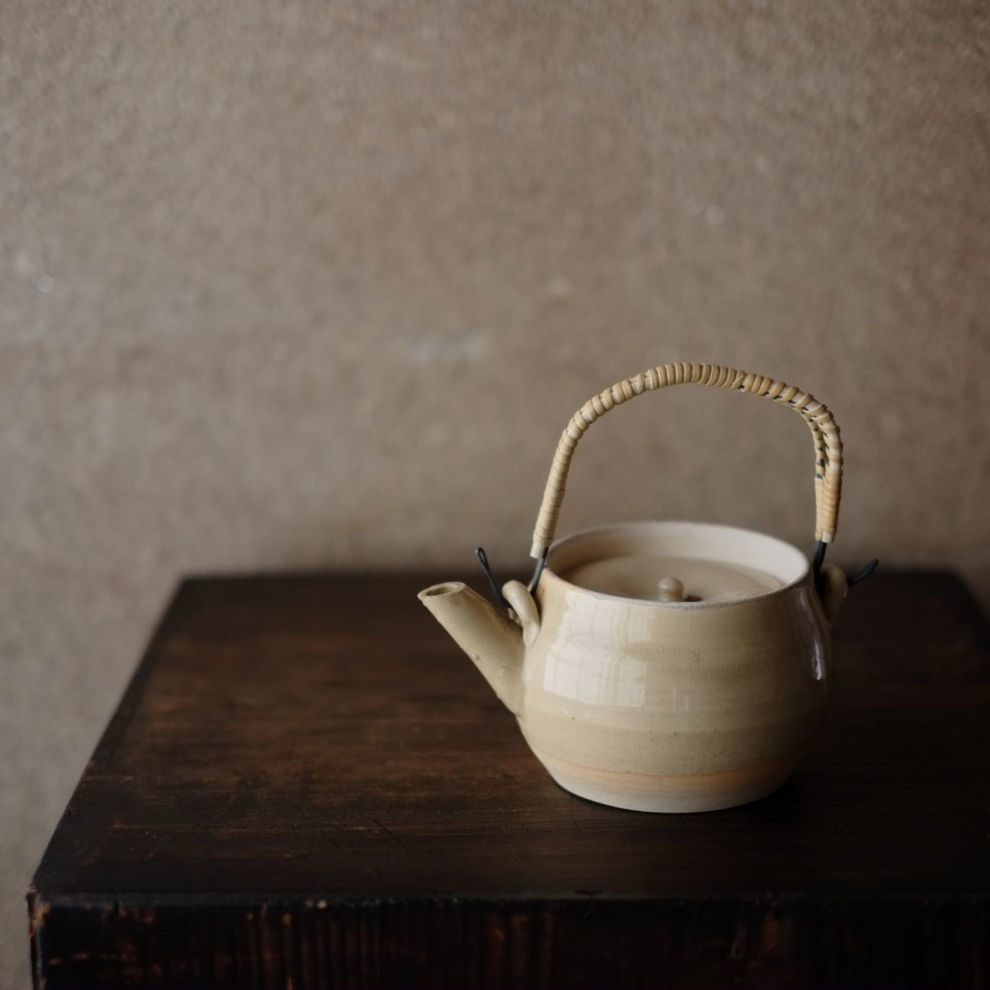 時代 灰釉土瓶 茶急須 (戦前頃)