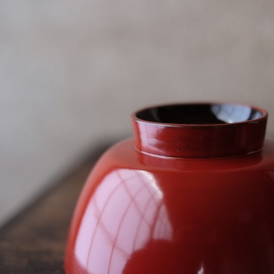 時代 輪島塗 縁金皆朱底黒 四つ椀(明治-大正)