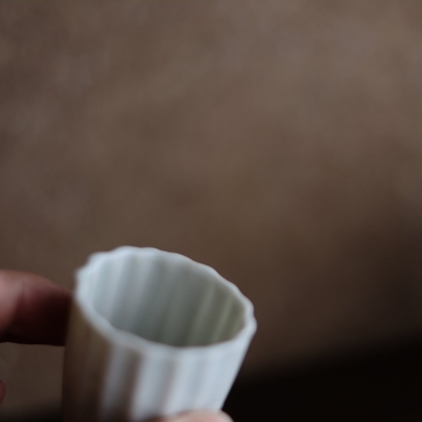 白磁鎬文 立盃 (明治時代)