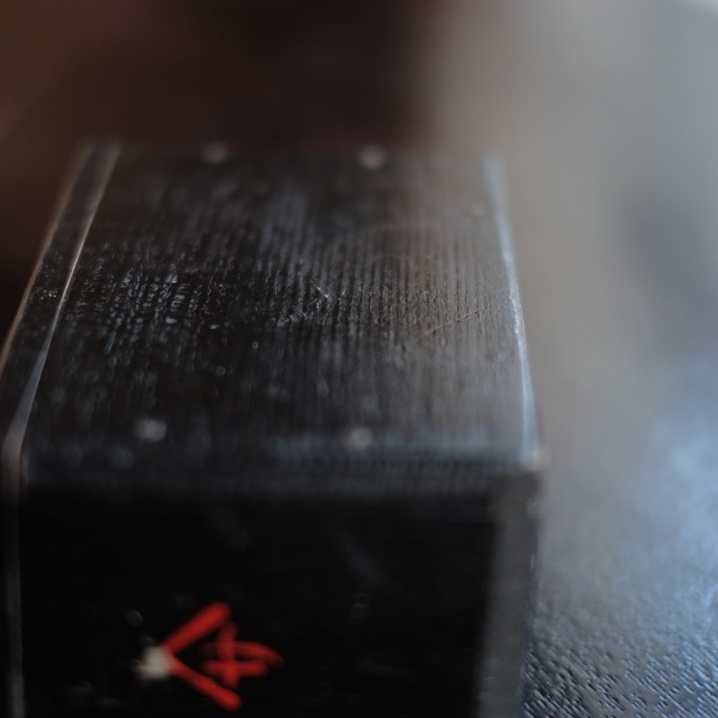 時代 丁稚奉公 黒漆塗 木箱枕 (明治時代)