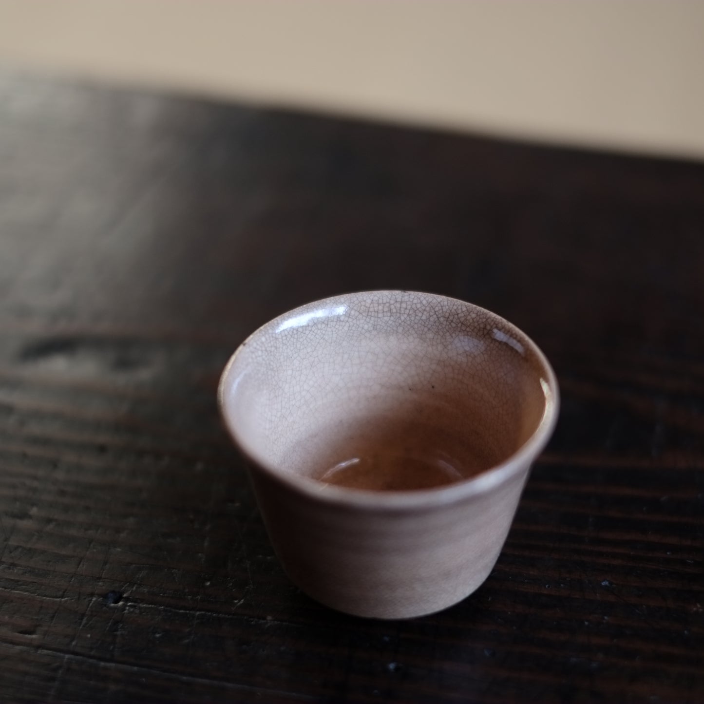 肌艶の良い 時代 萩焼 筒盃 ぐい呑み (幕末-明治期)