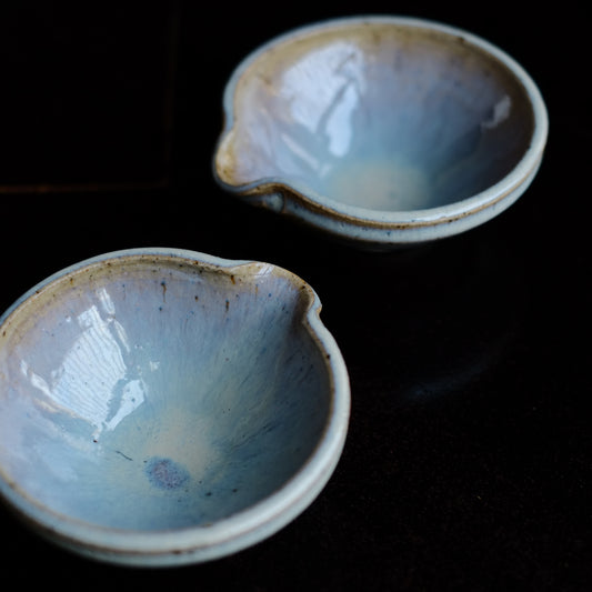 デッドストック 時代会津本郷焼 海鼠釉片口 (大正〜昭和期)