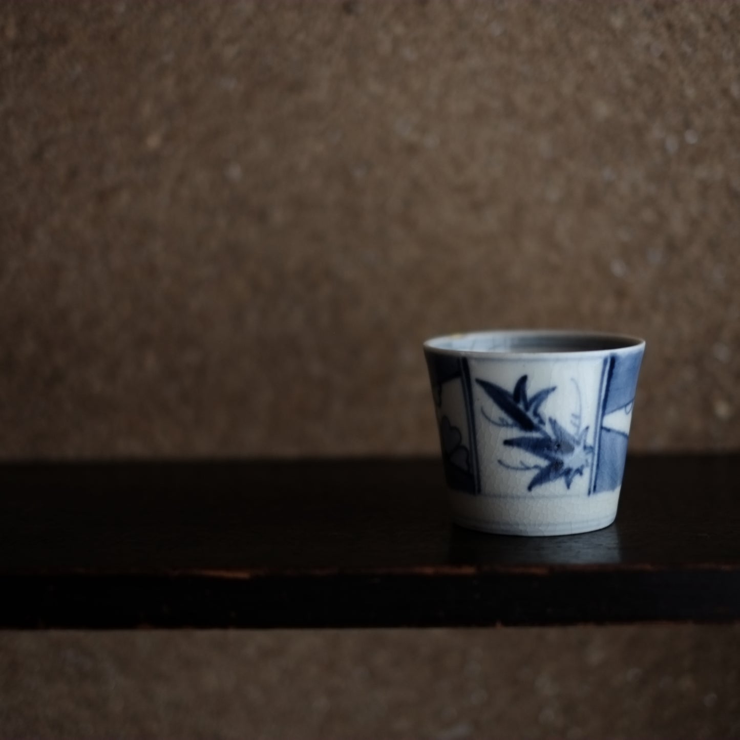 瀬戸太白手 描き分け楓花文 蕎麦猪口 (江戸後期)