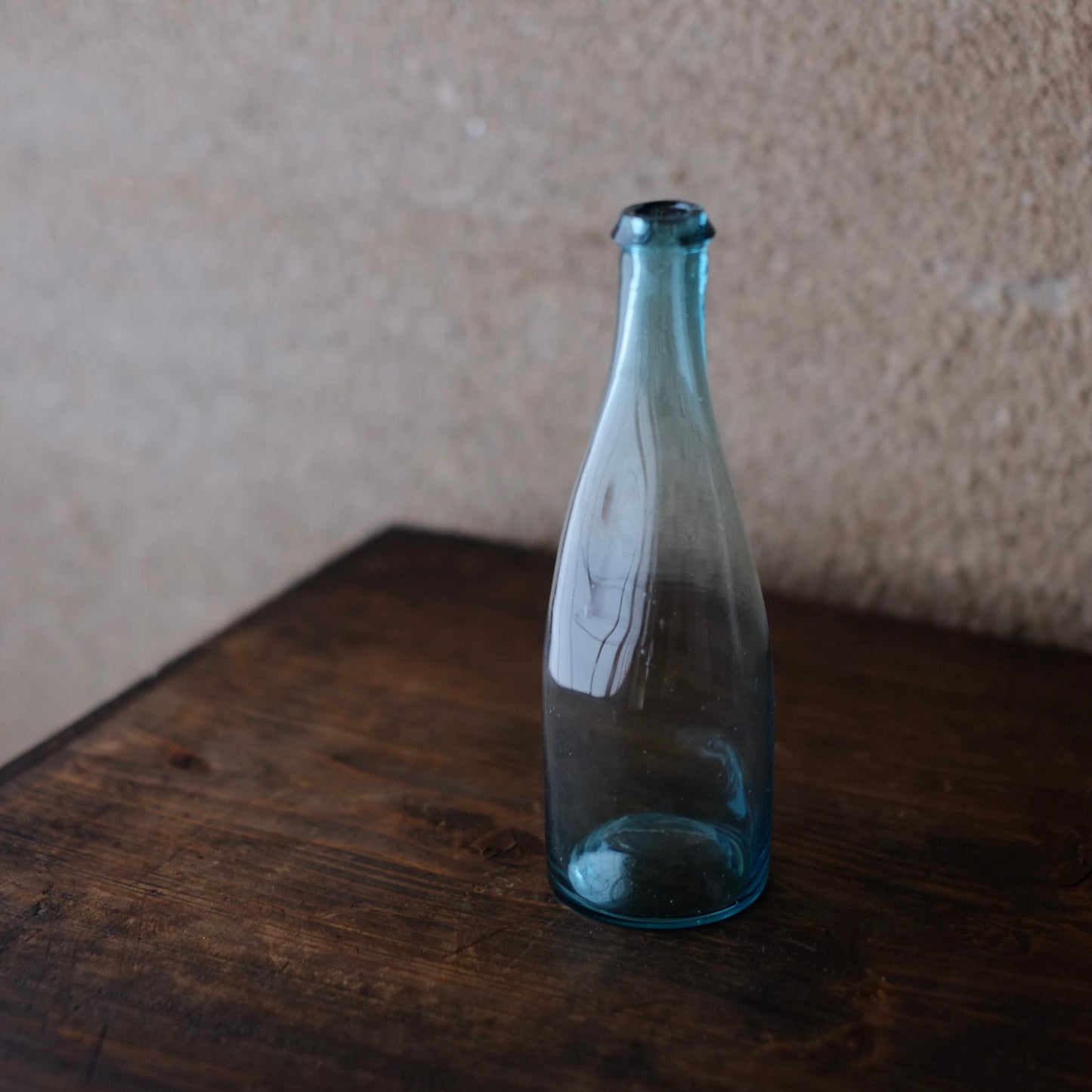型吹き 蜜柑水ガラス瓶 (昭和初期頃)