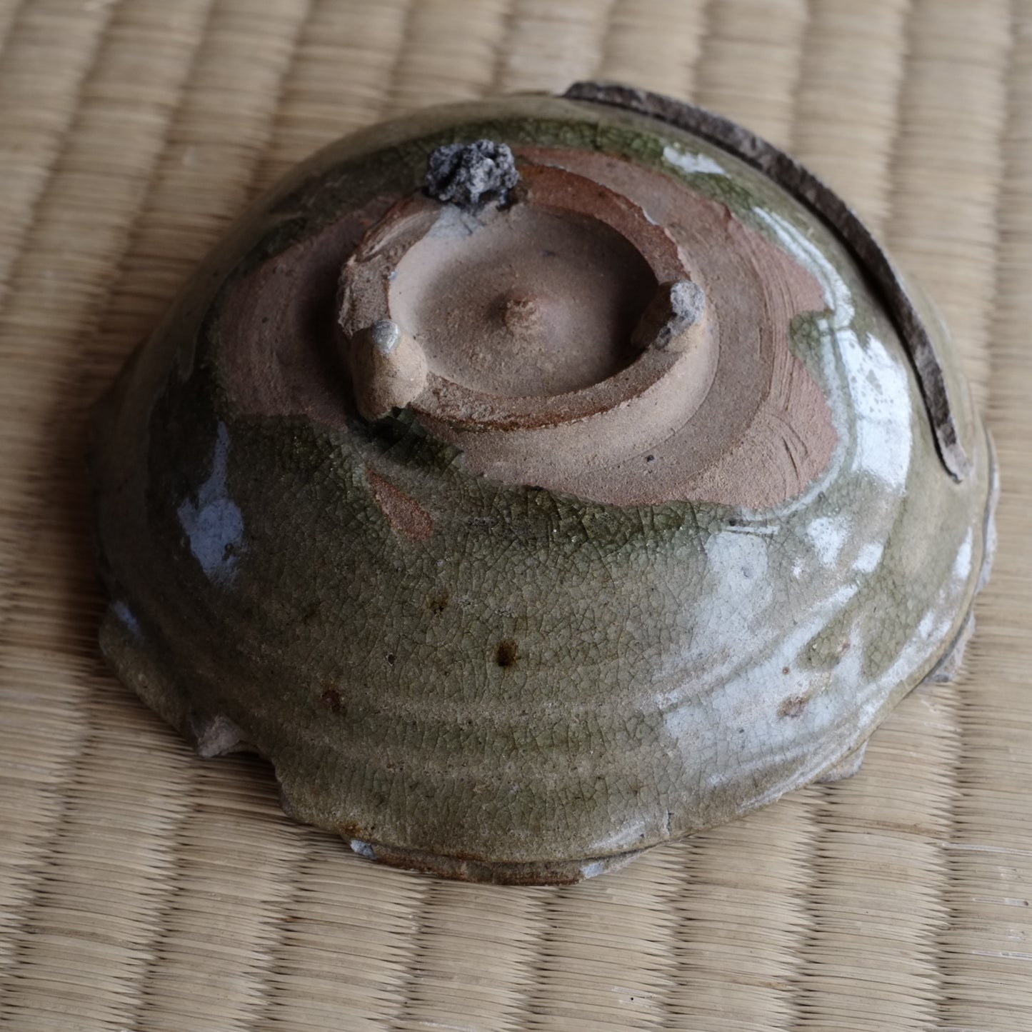 青唐津 残欠 見立て向付 小皿 (桃山〜江戸初期)