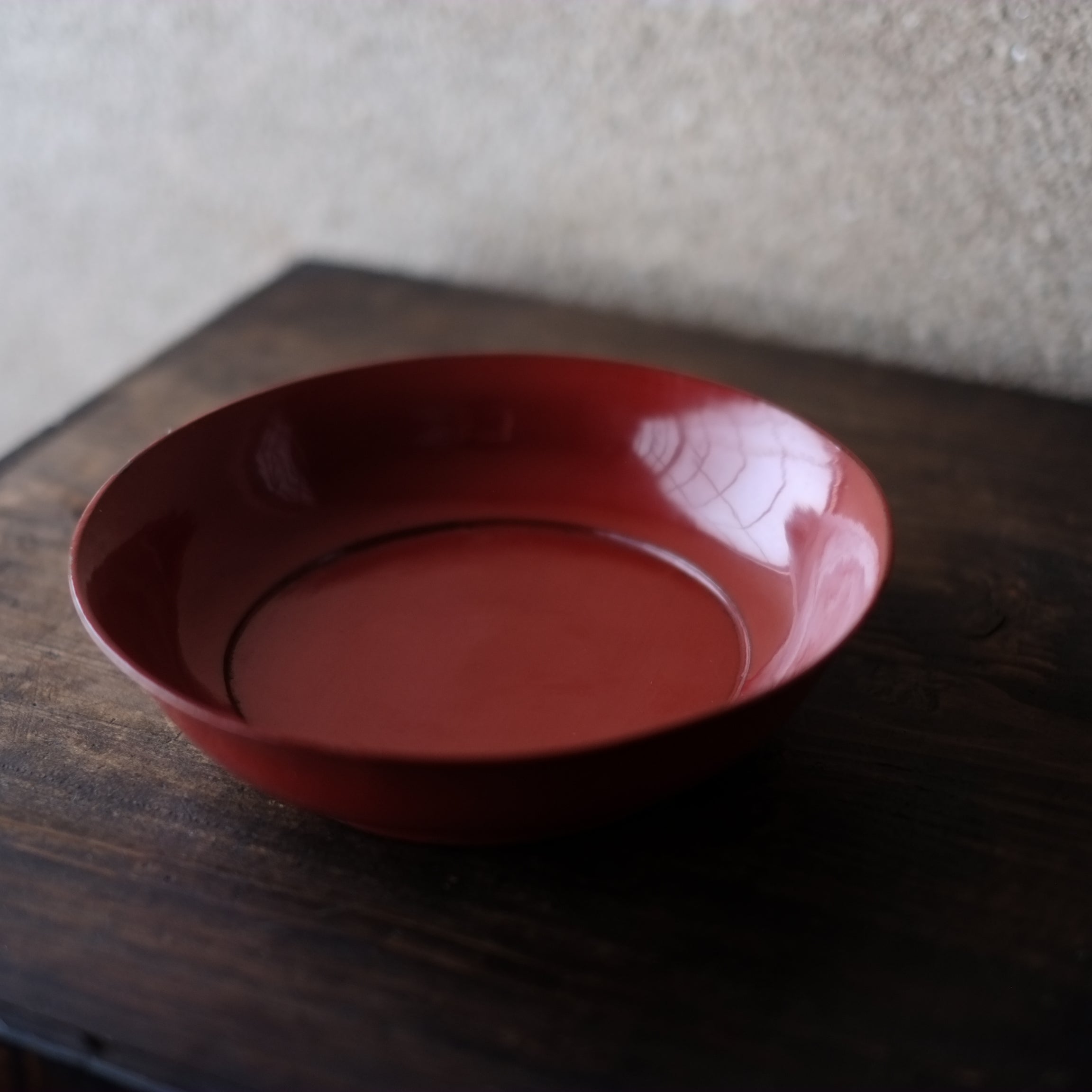 洗朱漆塗り椿皿6客　茶道具キッチン・食器