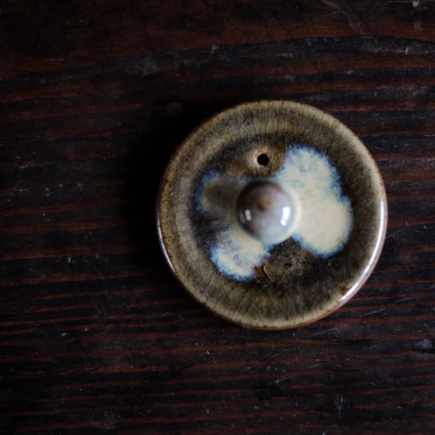 時代 小代焼 藁灰釉土瓶 茶急須 (昭和期)