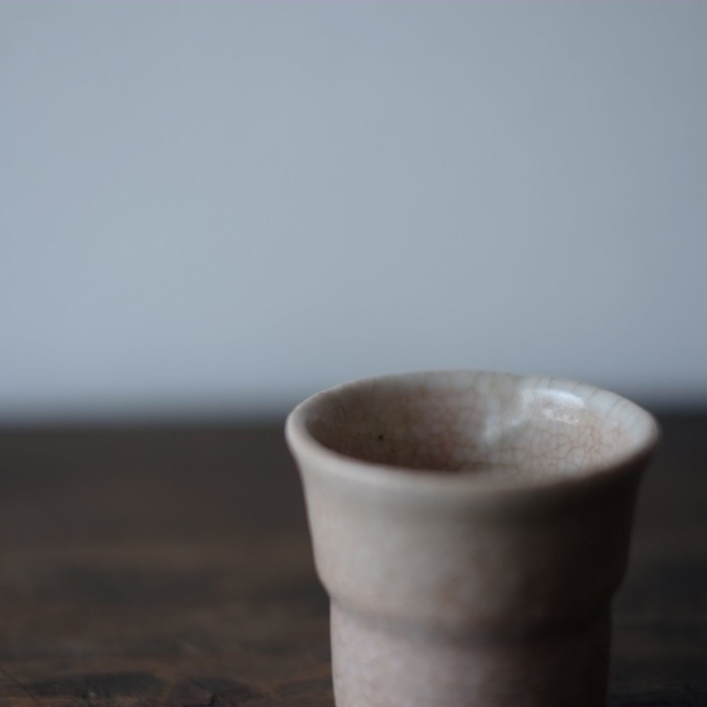 時代 長石釉 筒盃 (幕末-明治頃)