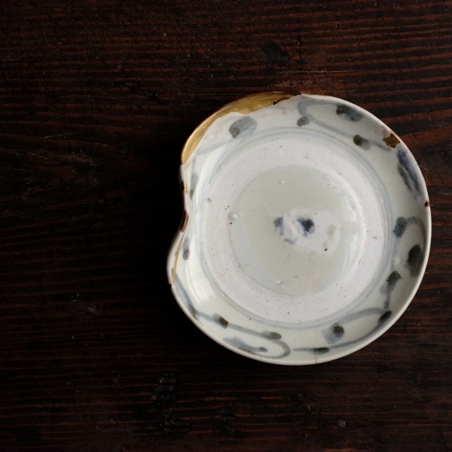 古伊万里 波佐見焼 くらわんか平皿 (江戸中-後期)