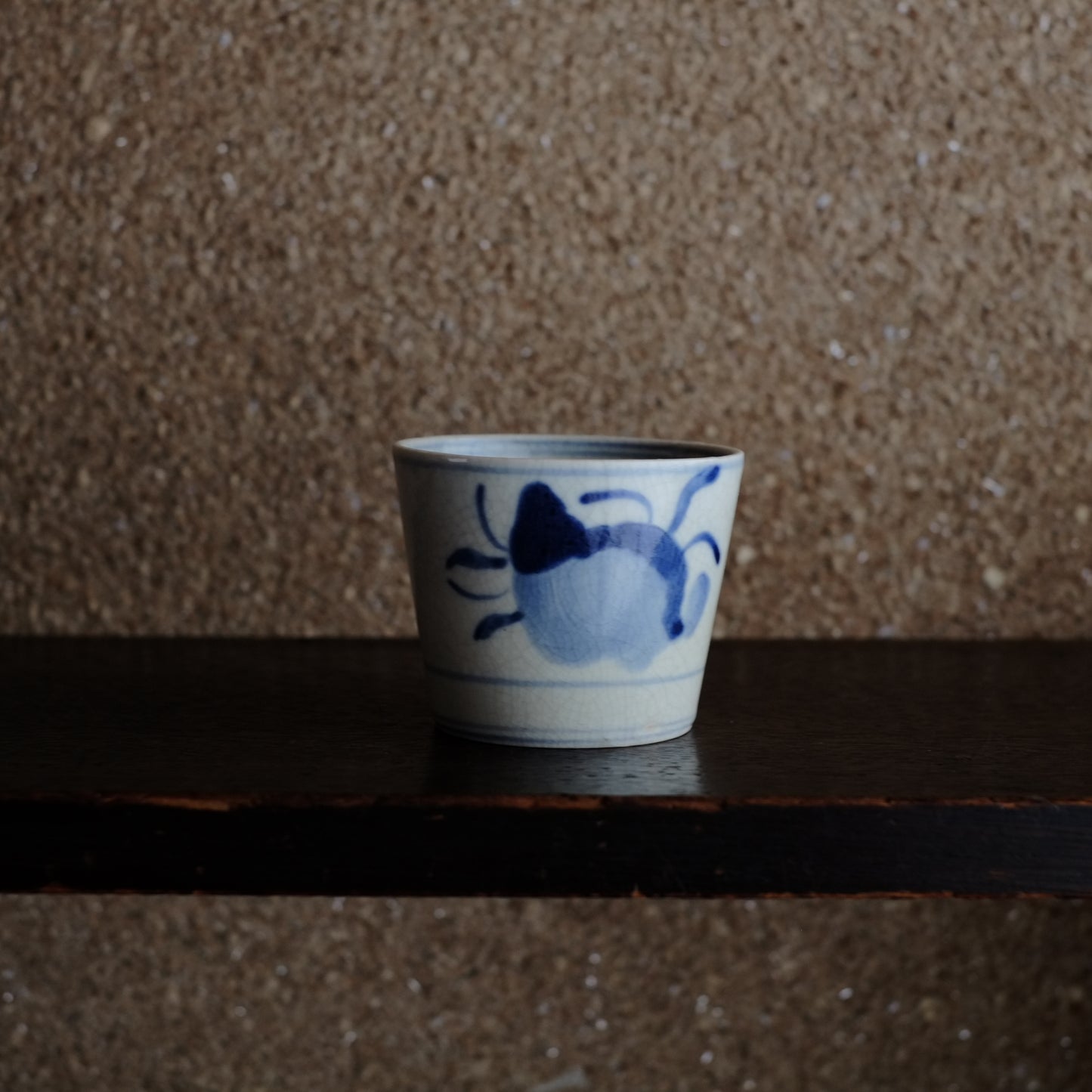 瀬戸太白手 巻貝文 蕎麦猪口 (幕末頃)