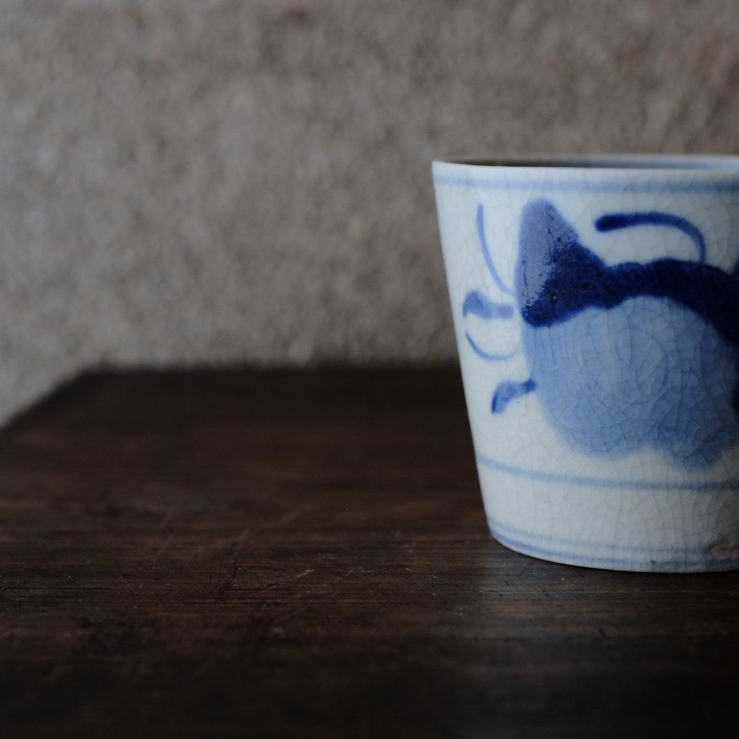 瀬戸太白手 巻貝文 蕎麦猪口 (幕末頃)