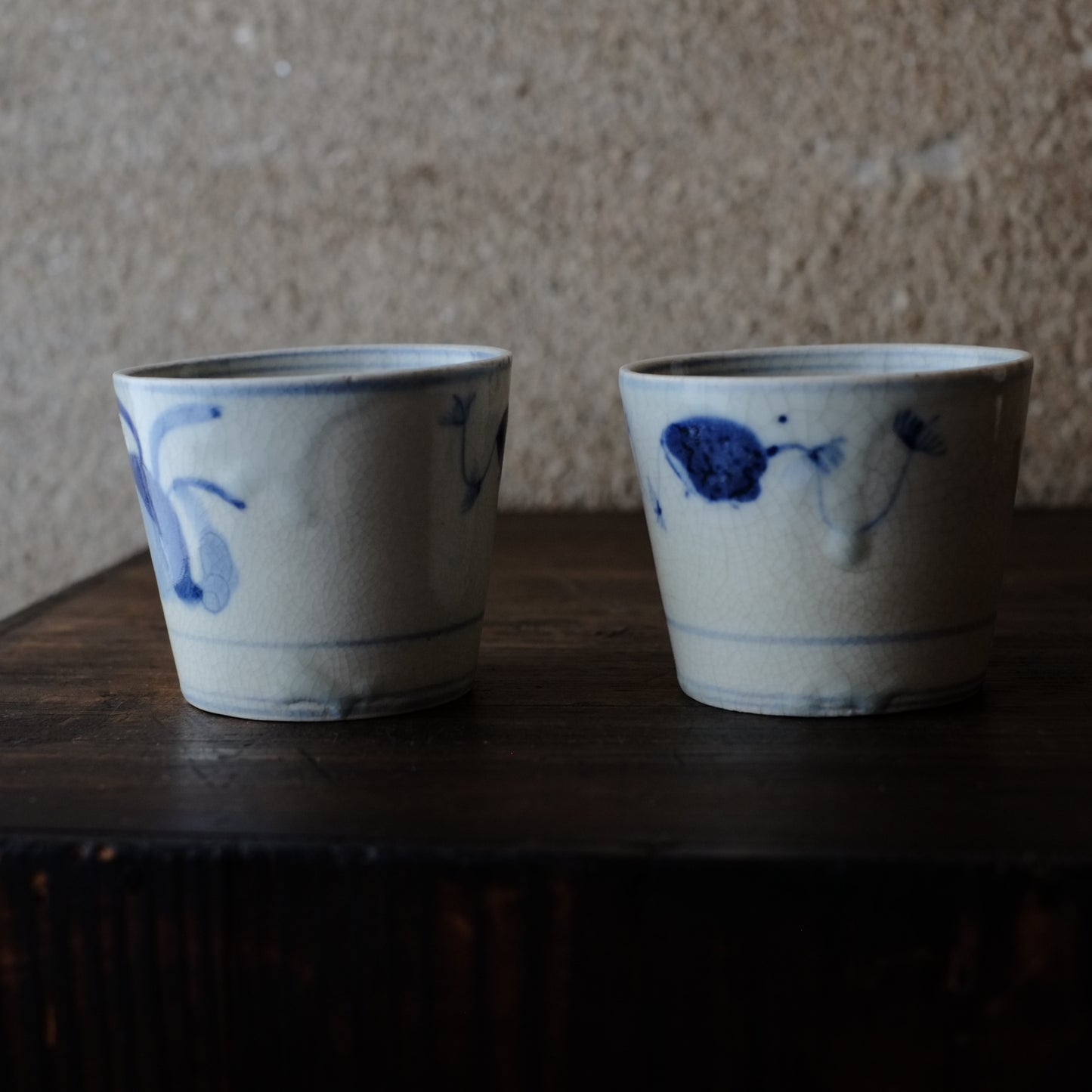 瀬戸太白手 巻貝文 蕎麦猪口 (幕末頃)