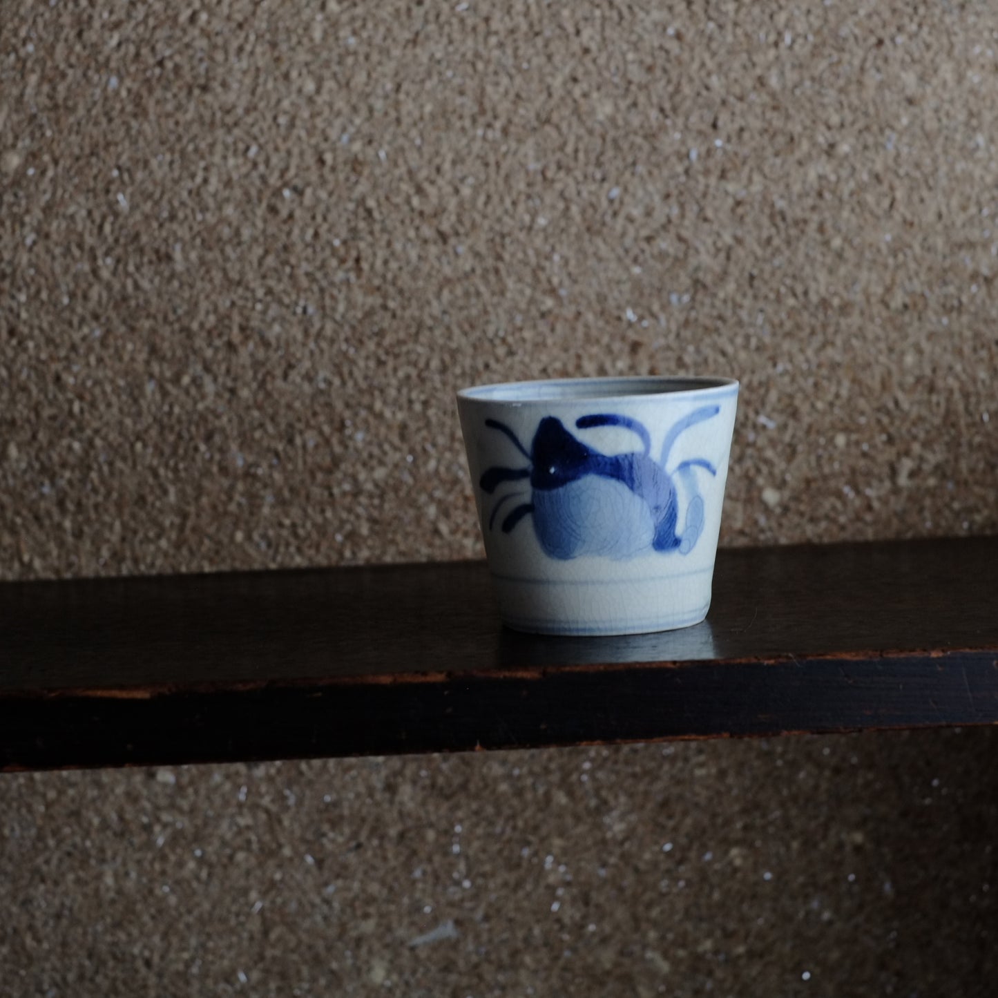 瀬戸太白手 巻貝文 蕎麦猪口 (幕末頃)