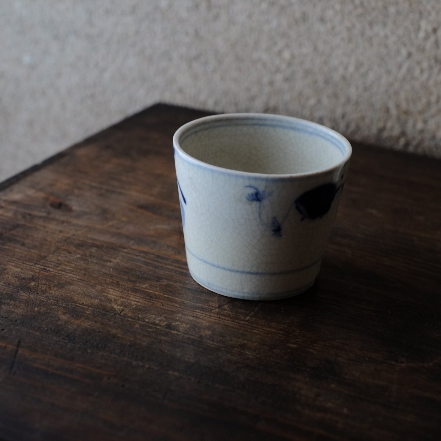 瀬戸太白手 巻貝文 蕎麦猪口 (幕末頃)
