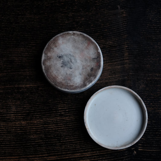 龍氷裂文染付 合子 香合(清朝期)