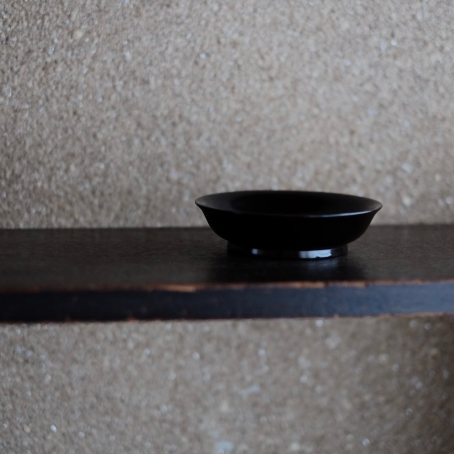 時代 四つ目菱紋 極細沈金小皿 (明治時代)