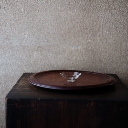 時代 宙吹きガラスの平盃 (大正〜昭和初期頃) 和ガラス