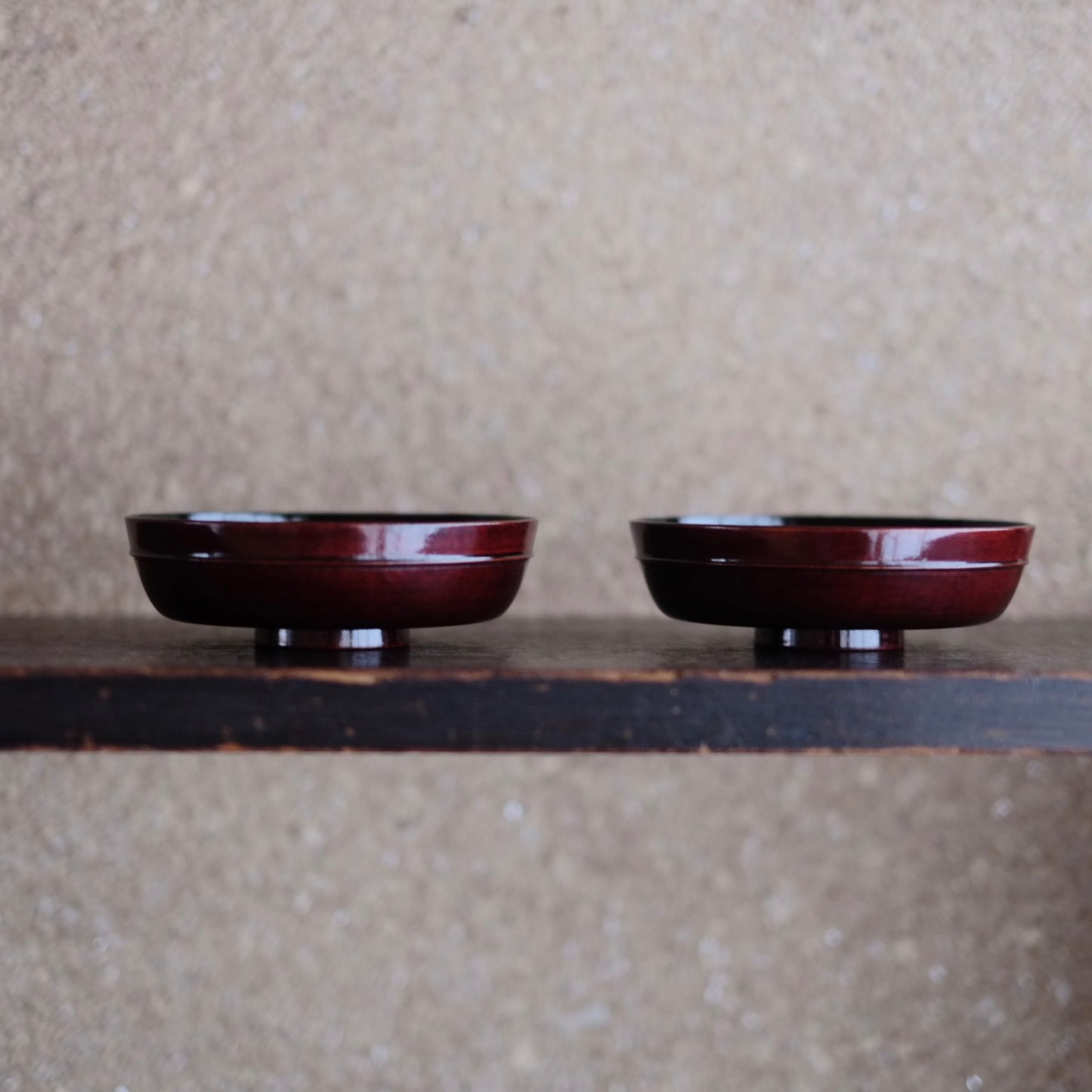 極上溜塗 内黒漆 小皿 (幕末〜明治時代)