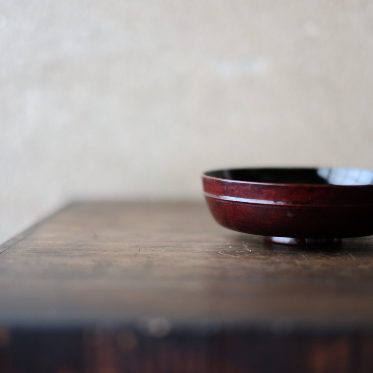 極上溜塗 内黒漆 小皿 (幕末〜明治時代)
