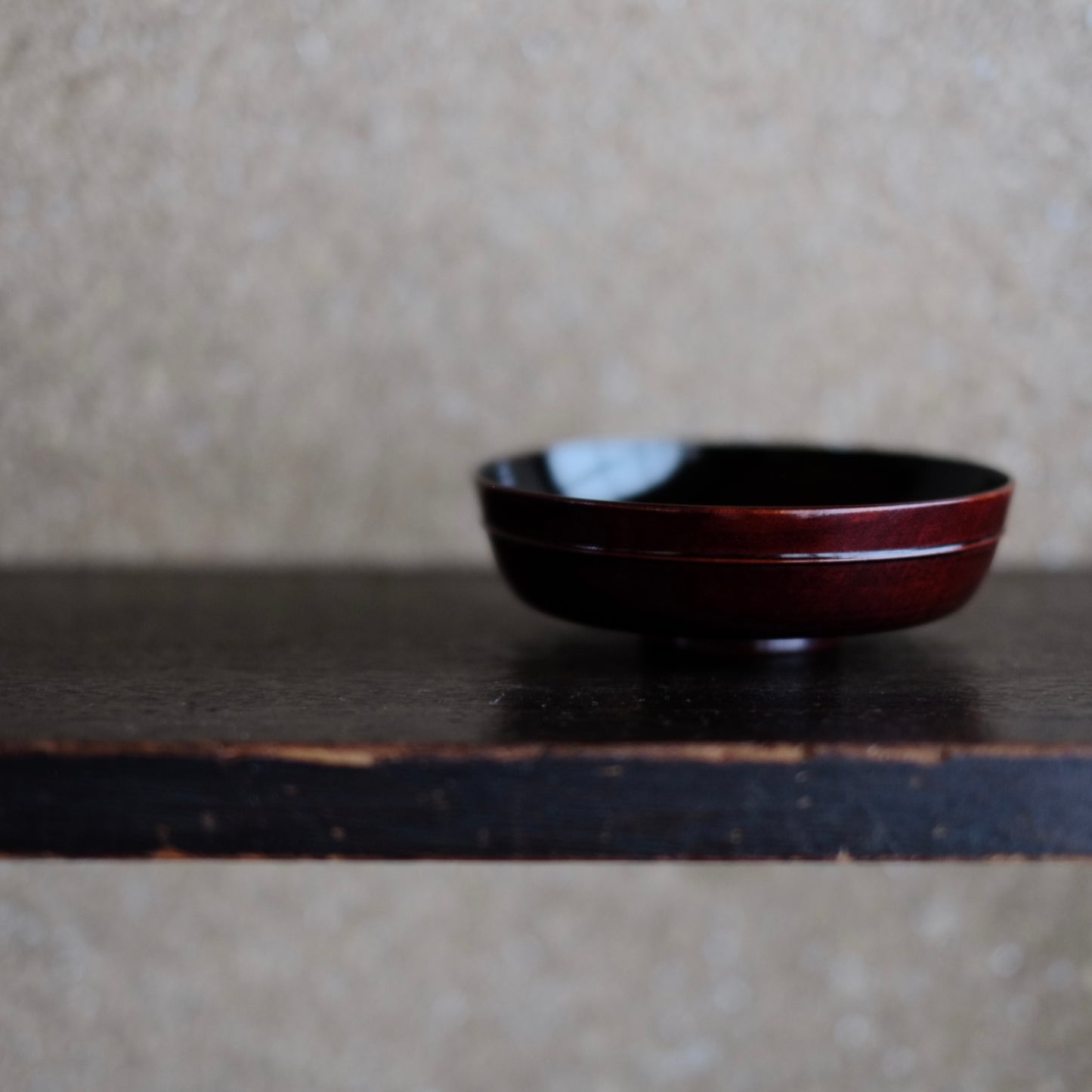 極上溜塗 内黒漆 小皿 (幕末〜明治時代)