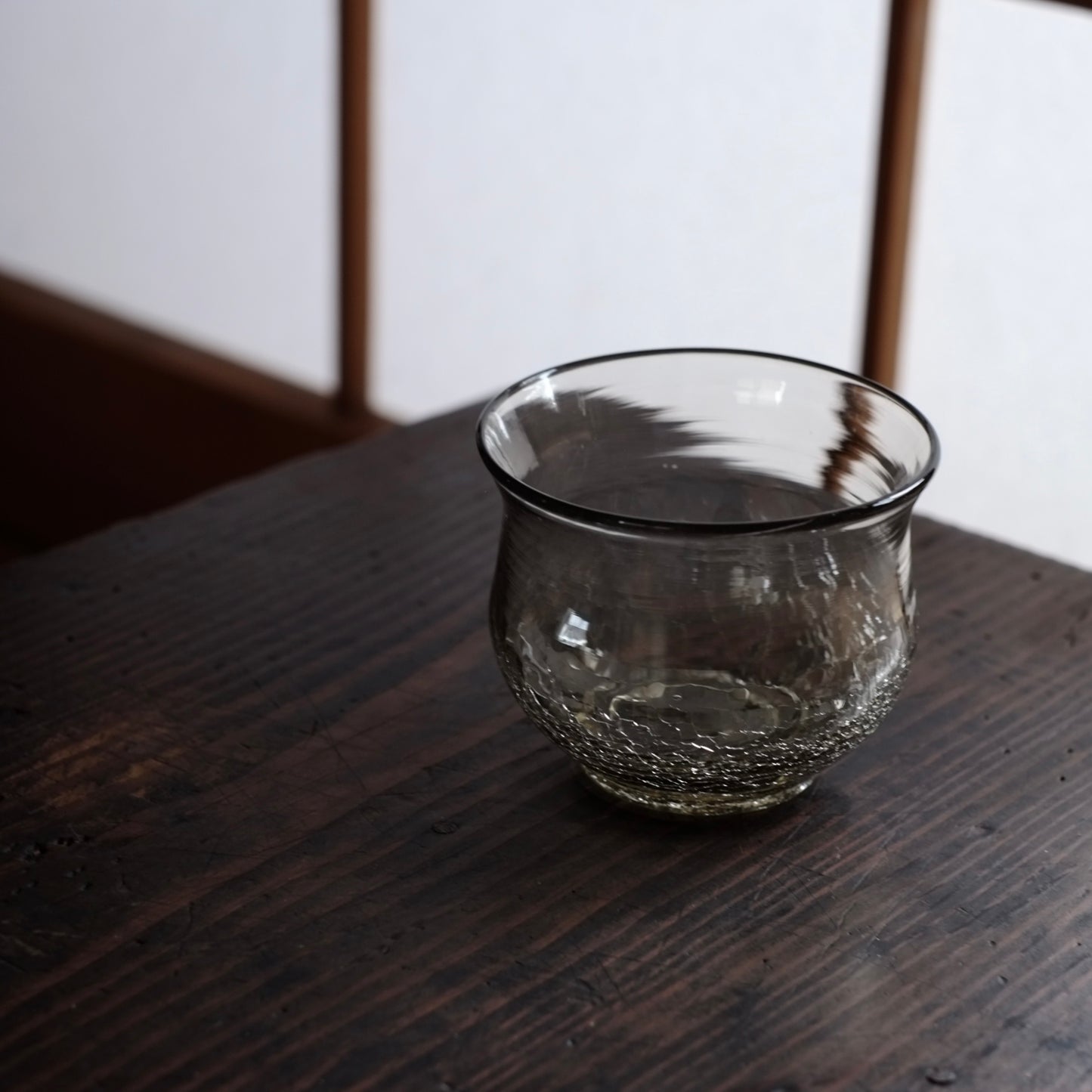 氷裂吹きガラスのコップ (昭和期頃)